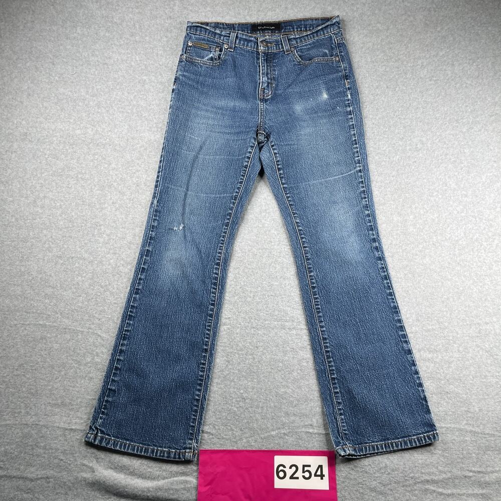 Calvin Klein Jeans Womens Size 10 Blue Distress Casual *SEE